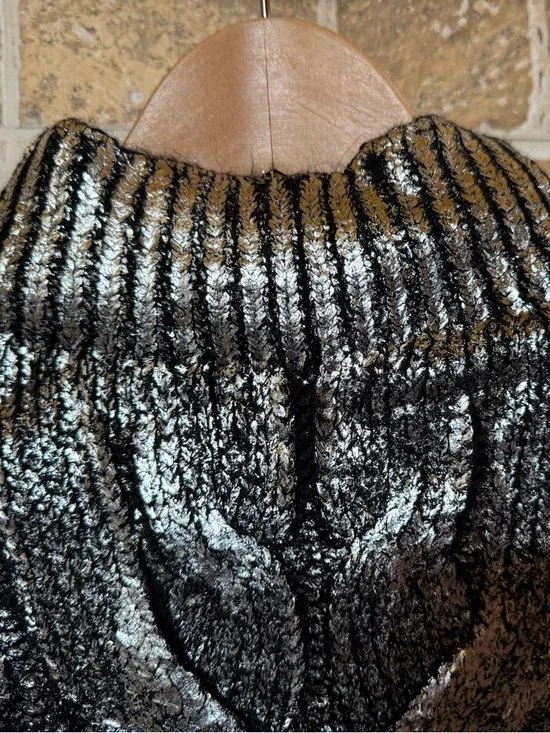 Anthropologie Pilcro Cabled Foil Muscle Tank Sweater NWT Large - Picture 5 of 10